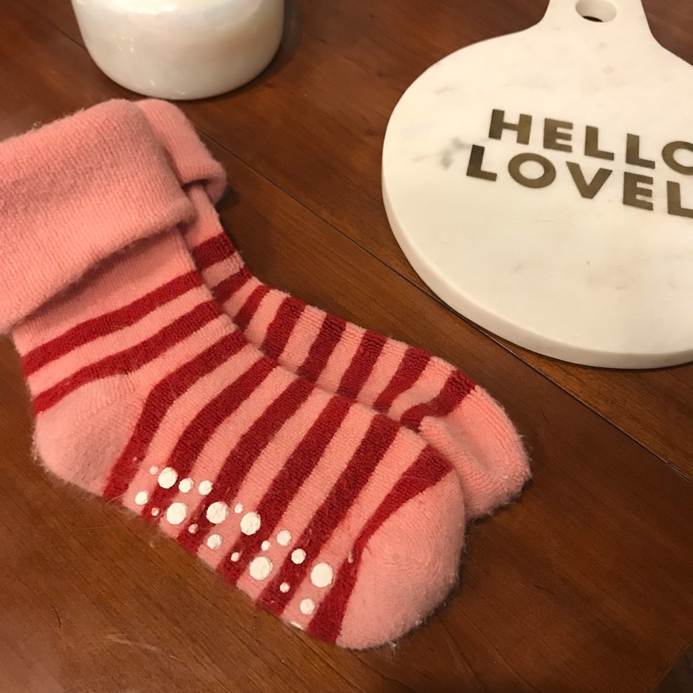 Pink and Red Socks